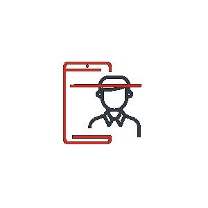 biometric face scanner scanning a user